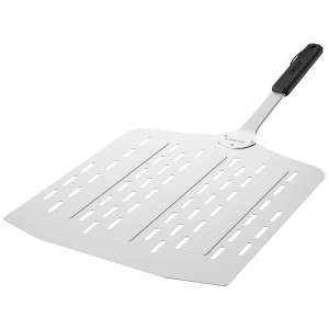 Cozze Pizzaschaufel aus Metall mit Löchern, 76x40x35 cm, für Grill und Pizzaofen.