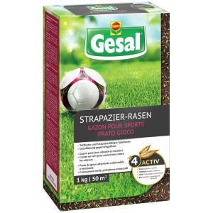 Gesal Gazon Robuste 1kg : Semences pour gazon de jeux résistant et vert.