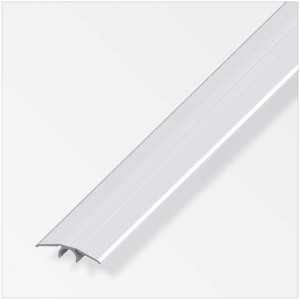 Übergangsprofil aus Aluminium, silber eloxiert, 4,6x100 cm, für Laminat und Parkett.