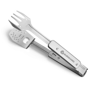 Burnhard Multitool de grill 4-en-1 en acier inoxydable et aluminium, ustensile de barbecue.