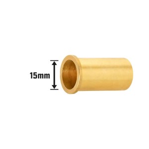 Manicotto di supporto per anello di compressione in ottone, 15 mm per raccordi a compressione in impianti di acqua potabile, riscaldamento e solari.