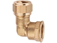 Winkel Messing blank Klemmverschraubung 12 mm x IG 3/8