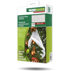Confezione Windhager Tubo in tessuto non tessuto per pomodori, 10x0,65m, per la protezione da gelo e insetti.