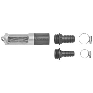 Kit de filtre d'aspiration Gardena avec clapet anti-retour, accessoires pour pompes et surpresseurs.