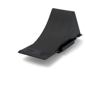 Cuneo fermaruota nero per rimorchi auto, carico massimo per asse 1600 kg.