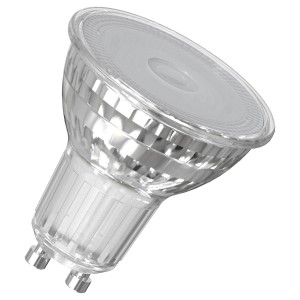 Lampadina LED dimmerabile Osram GU10, 3.7W, riflettore PAR16, luce bianca calda.