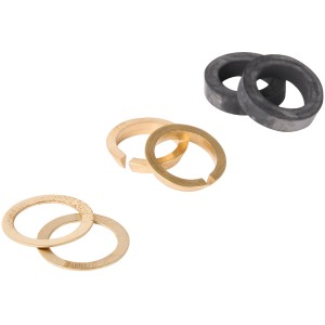 Set guarnizioni Handwerk per raccordi a compressione 18 mm: anelli in gomma, ottone e conici.