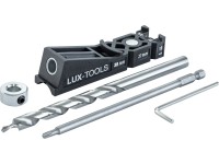 LUX-TOOLS 1-er Taschenloch-Bohrschablone Set 4-tlg.