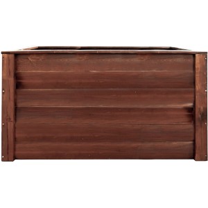 Letto rialzato da giardino in legno marrone, 150x76x79 cm, ideale per giardino e patio.