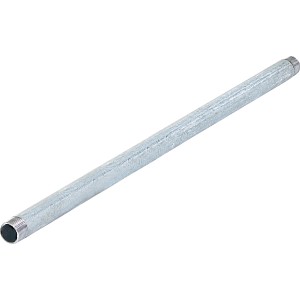 Tube fileté galvanisé, 26,4 mm (R 3/4) x 600 mm, pour installations de tuyaux intérieures et extérieures.