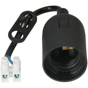 Douille de chantier noire E27 en lot de 10 pour installation de lampe.