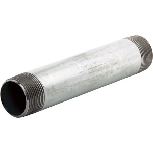 Tubo filettato in ghisa malleabile zincata, 41,9 mm (R 1 1/4) x 200 mm.