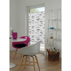Gardinia Plissee Concept mit Blüten-Dekor, 60x130 cm, blickdicht und lichtdurchlässig im Wohnraum.