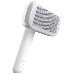 Spazzola per peli di animali domestici PiddiPet IonBrush bianca per cani e gatti.
