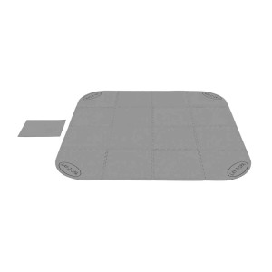Kit de dalles de protection de sol Bestway LAY-Z-SPA, 17 dalles grises (196x196 cm) + tapis pour pompe de spa.