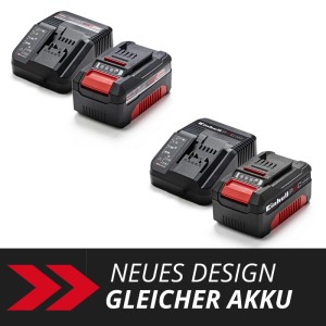 Einhell Power X-Change Starter Kit 18V 4Ah avec batterie et chargeur.