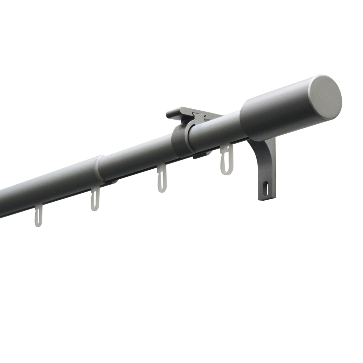 Gardinia Gardinenstangen-Set Paros Silber Ø 22/19 mm mit Innenlauf 100 ...