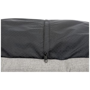Détail : Fond antidérapant avec fermeture éclair du panier pour chien gris Trixie Talis (60x50 cm).