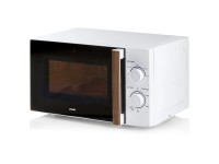 Domo Mikrowelle DO2720 Weiss mit Griff in Holzoptik 20 l / 700 W