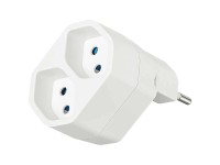 Steffen Mehrfachadapter Manta 2 x T13 drehbar 320° Weiss