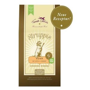 Terra Canis Struppis Pollo, 375g: Snack premio per cani con pollo, mela e yogurt. Senza cereali.