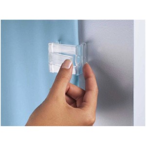 Clips transparents Kleine Wolke pour fixer le rideau de douche au mur.