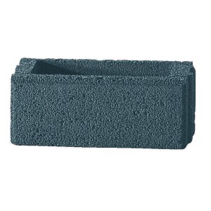 Bloc standard gris Kann pour mur de jardin (25x50x20cm) avec surface texturée pour bordures et systèmes de murs.