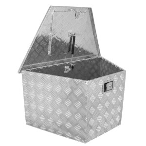 Güde Alu-Deichselbox GT 120 aperta per rimorchi auto, capacità 120 l.