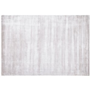 Tapis à poils courts gris clair Gesi II en viscose, 140x200 cm.