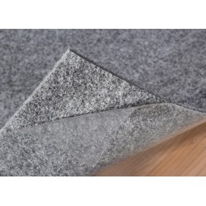 Dalle de moquette Andiamo grise auto-adhésive (40x40 cm) avec texture côtelée.