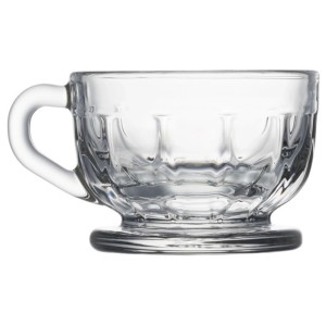 Bicchiere da espresso La Rochere Flore, 10cl, con manico. Bicchiere da caffè in vetro robusto, set da 6.
