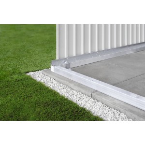 Telaio a terra Biohort per casetta da giardino, alluminio, 186x150x4cm, per una base stabile senza fondamenta in cemento.