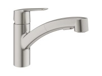 Grohe Spültischarmatur Start Supersteel mit ausziehbarer Dualbrause