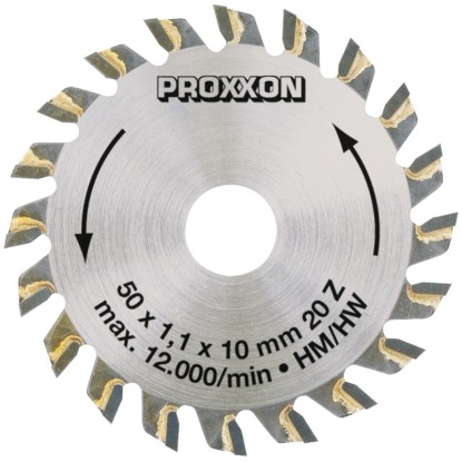 Proxxon Lama sega circolare rivestita in metallo duro 20 denti Ø 50 mm