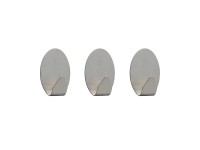 Tiger Haken Baseline Oval S gebürstet Edelstahl 3 Stk.