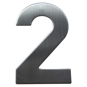 Alpertec numéro de maison 2 en acier inoxydable
