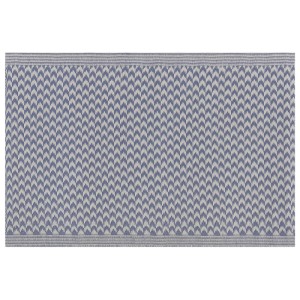 Beliani Outdoor-Teppich Mango, grauer Teppich mit Chevron-Muster, 60x90 cm.