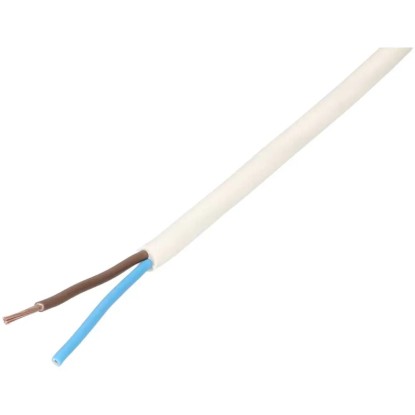 TDLR-Kabel H03VV-F Weiss 2 x 0,75 mm² Länge 10 m