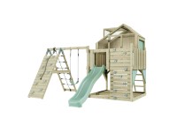 PolarPlay Spielturm Anika Schaukel Kletterturm Rutsche Mintgrün