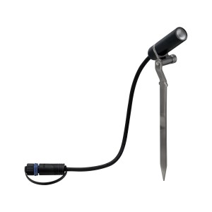 Faretto da giardino a LED antracite con picchetto da terra della serie Plug & Shine.