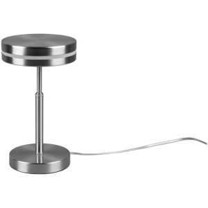 Lampe de table LED moderne Franklin en nickel mat, 6 W, 700 lm. Lampe design pour table de chevet ou commode.