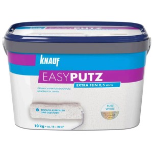 Knauf Easy Putz 0.5 mm, secchio da 10 kg, intonaco pronto all'uso per pareti interne.