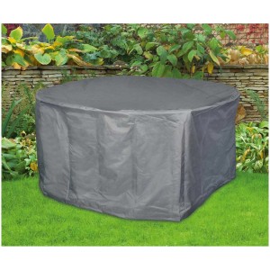 Copertura grigia Happy People in poliestere Oxford per tavolo da giardino.