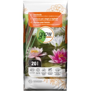 Sacco di terriccio per laghetti GROW by OBI, 20l, per piante acquatiche, ninfee e piante palustri.