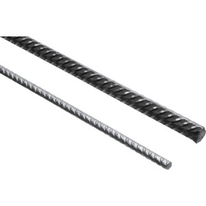 Tondo per cemento armato nervato, 6 mm x 2000 mm, per armatura.