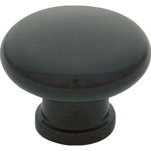 Pomello nero 0385 in plastica per mobili, armadi e cassetti.