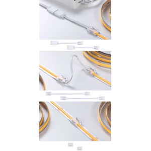 Set connettori COB Paulmann MaxLED per strisce LED, set da 2, 10 cm.