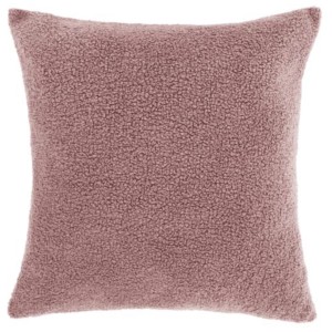Coussin Sehlbach Bouclé vieux rose, 45x45 cm. Coussin décoratif à texture douce pour salons et chambres.