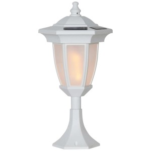Lampada da giardino solare Flame bianca di Star Trading, 63 cm, con effetto fiamma per esterni.