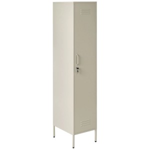 Beliani Armoire de bureau Frome beige clair 185 x 38 x 50 cm